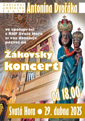 Plakát žákovský koncert na SH 2025 - 1